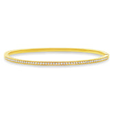 0.47ct 14k Yellow Gold Diamond Bangle